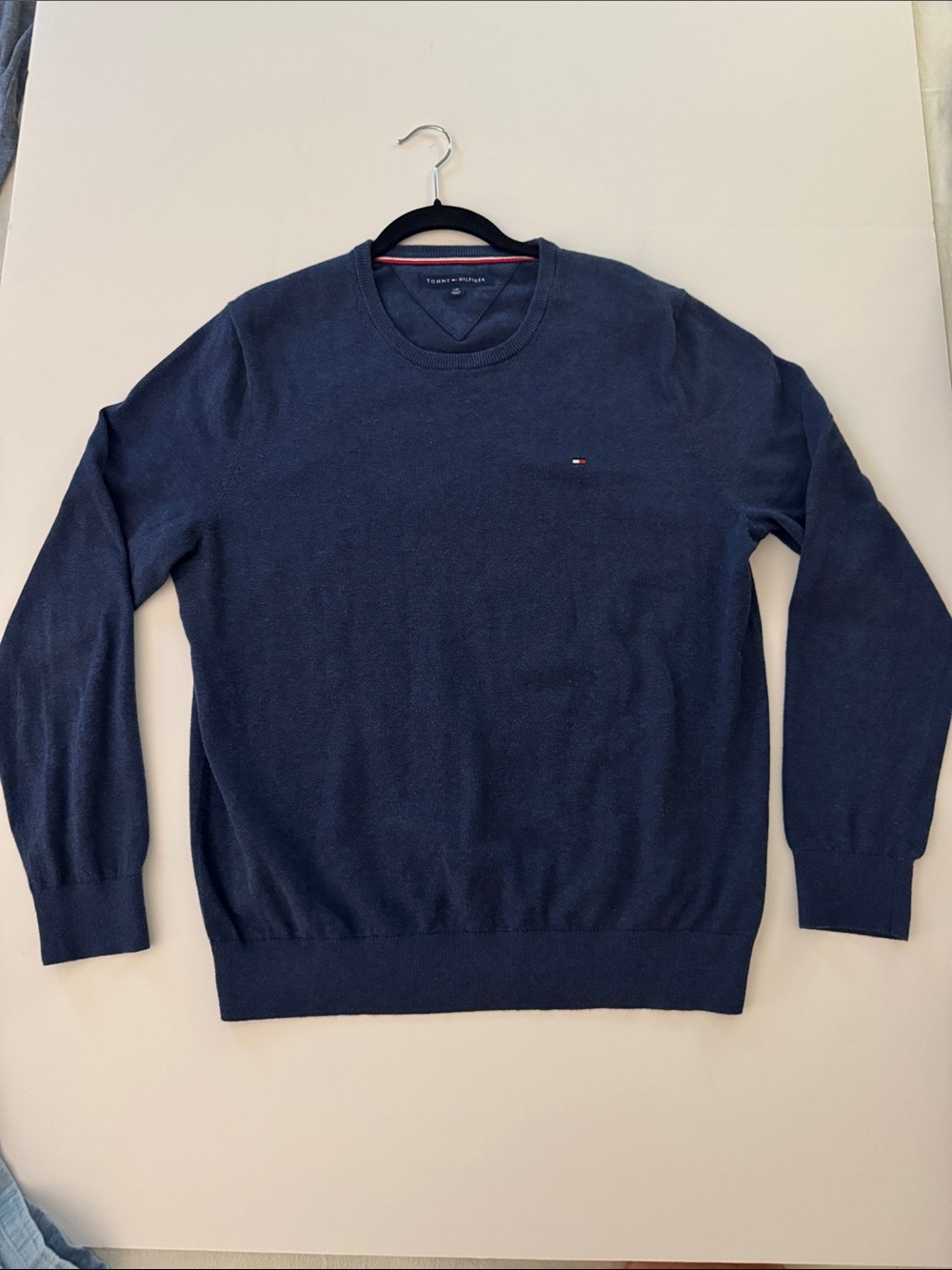 Tommy Hilfiger Men's cotton Dark Navy Crewneck Sweater size large